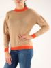 Picture of | MAGLIA NENETTE GIROCOLLO DONNA MIRTO CAMMELLO/ARANCIO