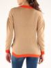 Picture of | MAGLIA NENETTE GIROCOLLO DONNA MIRTO CAMMELLO/ARANCIO